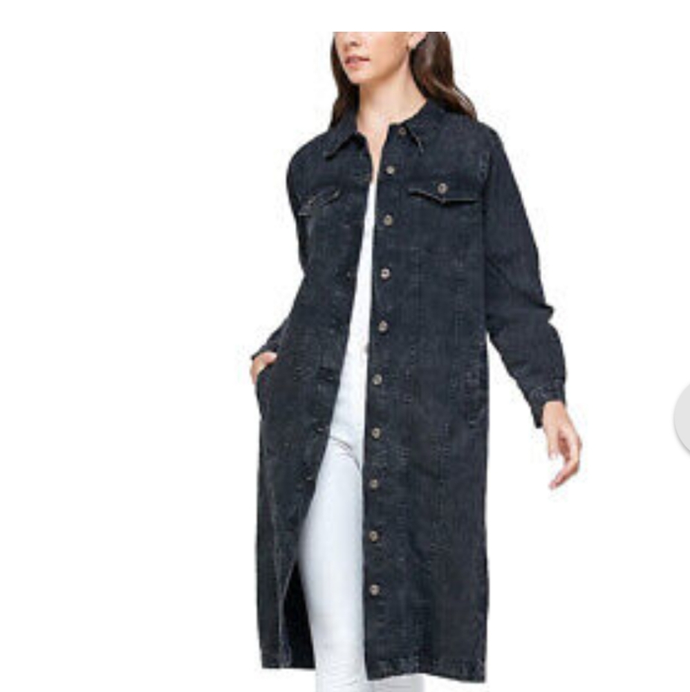 Long Oversized Jean Jacket - Picture 3 of 8